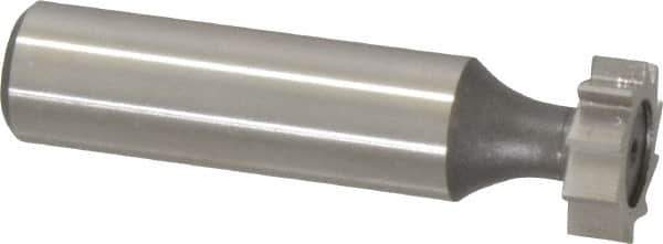 Keo - 5/8" Diam x 3/16" Face Width, High Speed Steel, 10 Teeth, Shank Connection Woodruff Keyseat Cutter - Uncoated, 2-3/16" OAL x 1/2" Shank, Straight Teeth, ANSI 605, Old Standard 61 - Exact Tool & Supply