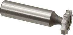 Keo - 3/4" Diam x 1/8" Face Width, High Speed Steel, 10 Teeth, Shank Connection Woodruff Keyseat Cutter - Uncoated, 2-1/8" OAL x 1/2" Shank, Straight Teeth, ANSI 406, Old Standard 7 - Exact Tool & Supply