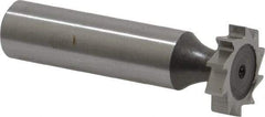 Keo - 3/4" Diam x 5/32" Face Width, High Speed Steel, 10 Teeth, Shank Connection Woodruff Keyseat Cutter - Uncoated, 2-5/32" OAL x 1/2" Shank, Straight Teeth, ANSI 506, Old Standard 8 - Exact Tool & Supply
