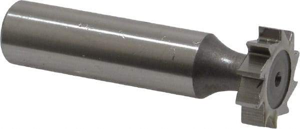 Keo - 3/4" Diam x 3/16" Face Width, High Speed Steel, 10 Teeth, Shank Connection Woodruff Keyseat Cutter - Uncoated, 2-3/16" OAL x 1/2" Shank, Straight Teeth, ANSI 606, Old Standard 9 - Exact Tool & Supply