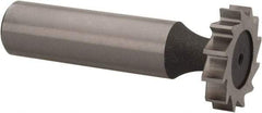Keo - 7/8" Diam x 3/16" Face Width, High Speed Steel, 12 Teeth, Shank Connection Woodruff Keyseat Cutter - Uncoated, 2-3/16" OAL x 1/2" Shank, Straight Teeth, ANSI 607, Old Standard 11 - Exact Tool & Supply