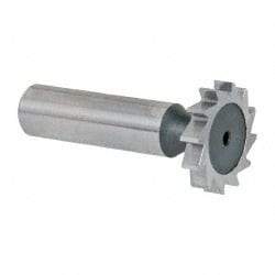Keo - 1" Diam x 3/16" Face Width, High Speed Steel, 12 Teeth, Shank Connection Woodruff Keyseat Cutter - Uncoated, 2-3/16" OAL x 1/2" Shank, Straight Teeth, ANSI 608, Old Standard 13 - Exact Tool & Supply