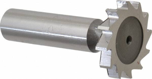 Keo - 1-1/8" Diam x 3/16" Face Width, High Speed Steel, 12 Teeth, Shank Connection Woodruff Keyseat Cutter - Uncoated, 2-3/16" OAL x 1/2" Shank, Straight Teeth, ANSI 609, Old Standard 16 - Exact Tool & Supply