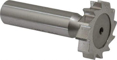 Keo - 1-1/8" Diam x 1/4" Face Width, High Speed Steel, 12 Teeth, Shank Connection Woodruff Keyseat Cutter - Uncoated, 2-1/4" OAL x 1/2" Shank, Straight Teeth, ANSI 809, Old Standard 18 - Exact Tool & Supply
