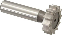 Keo - 1-1/8" Diam x 5/16" Face Width, High Speed Steel, 12 Teeth, Shank Connection Woodruff Keyseat Cutter - Uncoated, 2-5/16" OAL x 1/2" Shank, Straight Teeth, ANSI 1009, Old Standard C - Exact Tool & Supply