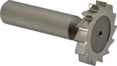 Keo - 1-1/4" Diam x 7/32" Face Width, High Speed Steel, 14 Teeth, Shank Connection Woodruff Keyseat Cutter - Uncoated, 2-7/32" OAL x 1/2" Shank, Straight Teeth, ANSI 710, Old Standard 20 - Exact Tool & Supply