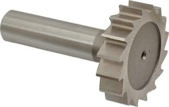 Keo - 1-1/2" Diam x 3/8" Face Width, High Speed Steel, 16 Teeth, Shank Connection Woodruff Keyseat Cutter - Uncoated, 2-3/8" OAL x 1/2" Shank, Straight Teeth, ANSI 1212, Old Standard G - Exact Tool & Supply