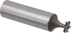 Keo - 5/16" Diam x 1/16" Face Width, High Speed Steel, 6 Teeth, Shank Connection Woodruff Keyseat Cutter - Uncoated, 2-1/16" OAL x 1/2" Shank, Staggered Teeth, ANSI 202-1/2, Old Standard 206 - Exact Tool & Supply