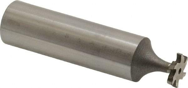 Keo - 3/8" Diam x 1/16" Face Width, High Speed Steel, 6 Teeth, Shank Connection Woodruff Keyseat Cutter - Uncoated, 2-1/16" OAL x 1/2" Shank, Staggered Teeth, ANSI 203, Old Standard 211 - Exact Tool & Supply