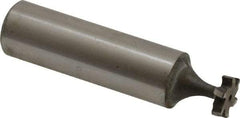 Keo - 3/8" Diam x 3/32" Face Width, High Speed Steel, 6 Teeth, Shank Connection Woodruff Keyseat Cutter - Uncoated, 2-3/32" OAL x 1/2" Shank, Staggered Teeth, ANSI 303, Old Standard 212 - Exact Tool & Supply