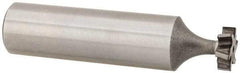 Keo - 3/8" Diam x 1/8" Face Width, High Speed Steel, 6 Teeth, Shank Connection Woodruff Keyseat Cutter - Uncoated, 2-1/8" OAL x 1/2" Shank, Staggered Teeth, ANSI 403, Old Standard 213 - Exact Tool & Supply