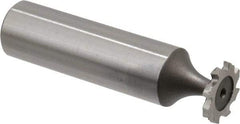 Keo - 1/2" Diam x 1/16" Face Width, High Speed Steel, 8 Teeth, Shank Connection Woodruff Keyseat Cutter - Uncoated, 2-1/16" OAL x 1/2" Shank, Staggered Teeth, ANSI 204, Old Standard 1 - Exact Tool & Supply