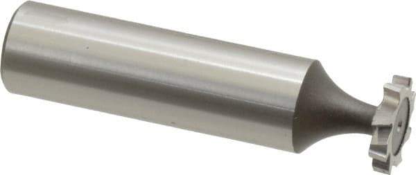 Keo - 1/2" Diam x 3/32" Face Width, High Speed Steel, 8 Teeth, Shank Connection Woodruff Keyseat Cutter - Uncoated, 2-3/32" OAL x 1/2" Shank, Staggered Teeth, ANSI 304, Old Standard 2 - Exact Tool & Supply