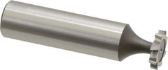 Keo - 1/2" Diam x 3/32" Face Width, High Speed Steel, 8 Teeth, Shank Connection Woodruff Keyseat Cutter - Uncoated, 2-3/32" OAL x 1/2" Shank, Staggered Teeth, ANSI 304, Old Standard 2 - Exact Tool & Supply