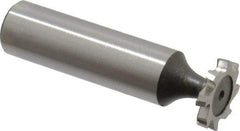 Keo - 5/8" Diam x 3/32" Face Width, High Speed Steel, 8 Teeth, Shank Connection Woodruff Keyseat Cutter - Uncoated, 2-3/32" OAL x 1/2" Shank, Staggered Teeth, ANSI 305, Old Standard 4 - Exact Tool & Supply