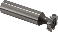 Keo - 5/8" Diam x 1/8" Face Width, High Speed Steel, 8 Teeth, Shank Connection Woodruff Keyseat Cutter - Uncoated, 2-1/8" OAL x 1/2" Shank, Staggered Teeth, ANSI 405, Old Standard 5 - Exact Tool & Supply