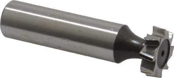 Keo - 5/8" Diam x 3/16" Face Width, High Speed Steel, 8 Teeth, Shank Connection Woodruff Keyseat Cutter - Uncoated, 2-3/16" OAL x 1/2" Shank, Staggered Teeth, ANSI 605, Old Standard 61 - Exact Tool & Supply