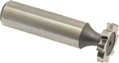 Keo - 3/4" Diam x 1/8" Face Width, High Speed Steel, 8 Teeth, Shank Connection Woodruff Keyseat Cutter - Uncoated, 2-1/8" OAL x 1/2" Shank, Staggered Teeth, ANSI 406, Old Standard 7 - Exact Tool & Supply