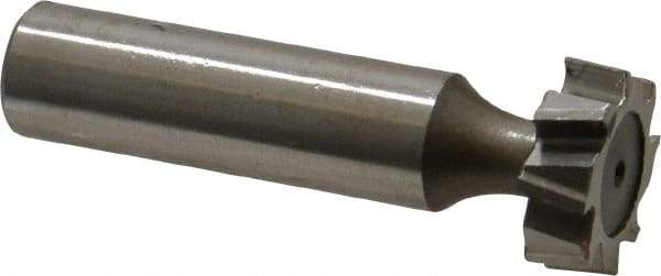 Keo - 3/4" Diam x 1/4" Face Width, High Speed Steel, 8 Teeth, Shank Connection Woodruff Keyseat Cutter - Uncoated, 2-1/4" OAL x 1/2" Shank, Staggered Teeth, ANSI 806, Old Standard 91 - Exact Tool & Supply