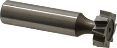 Keo - 3/4" Diam x 1/4" Face Width, High Speed Steel, 8 Teeth, Shank Connection Woodruff Keyseat Cutter - Uncoated, 2-1/4" OAL x 1/2" Shank, Staggered Teeth, ANSI 806, Old Standard 91 - Exact Tool & Supply