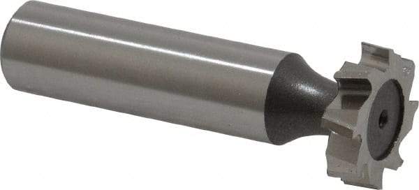 Keo - 3/4" Diam x 3/16" Face Width, High Speed Steel, 8 Teeth, Shank Connection Woodruff Keyseat Cutter - Uncoated, 2-3/16" OAL x 1/2" Shank, Staggered Teeth, ANSI 606, Old Standard 9 - Exact Tool & Supply
