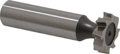 Keo - 3/4" Diam x 3/16" Face Width, High Speed Steel, 8 Teeth, Shank Connection Woodruff Keyseat Cutter - Uncoated, 2-3/16" OAL x 1/2" Shank, Staggered Teeth, ANSI 606, Old Standard 9 - Exact Tool & Supply