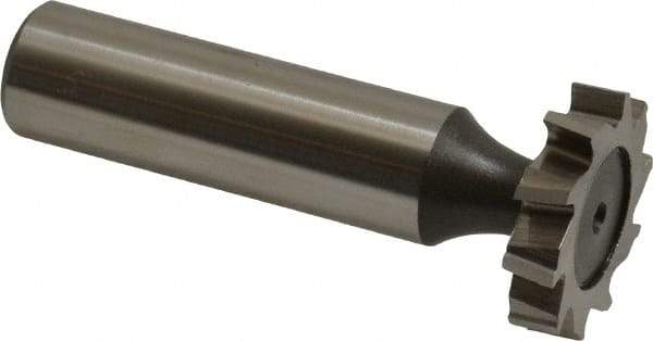 Keo - 7/8" Diam x 3/16" Face Width, High Speed Steel, 10 Teeth, Shank Connection Woodruff Keyseat Cutter - Uncoated, 2-3/16" OAL x 1/2" Shank, Staggered Teeth, ANSI 607, Old Standard 11 - Exact Tool & Supply
