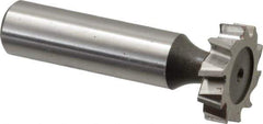 Keo - 7/8" Diam x 7/32" Face Width, High Speed Steel, 10 Teeth, Shank Connection Woodruff Keyseat Cutter - Uncoated, 2-7/32" OAL x 1/2" Shank, Staggered Teeth, ANSI 707, Old Standard 12 - Exact Tool & Supply