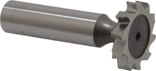 Keo - 1" Diam x 3/16" Face Width, High Speed Steel, 10 Teeth, Shank Connection Woodruff Keyseat Cutter - Uncoated, 2-3/16" OAL x 1/2" Shank, Staggered Teeth, ANSI 608, Old Standard 13 - Exact Tool & Supply