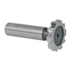 Keo - 1-1/8" Diam x 3/16" Face Width, High Speed Steel, 10 Teeth, Shank Connection Woodruff Keyseat Cutter - Uncoated, 2-3/16" OAL x 1/2" Shank, Staggered Teeth, ANSI 609, Old Standard 16 - Exact Tool & Supply