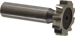 Keo - 1-1/8" Diam x 1/4" Face Width, High Speed Steel, 10 Teeth, Shank Connection Woodruff Keyseat Cutter - Uncoated, 2-1/4" OAL x 1/2" Shank, Staggered Teeth, ANSI 809, Old Standard 18 - Exact Tool & Supply