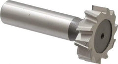 Keo - 1-1/8" Diam x 5/16" Face Width, High Speed Steel, 10 Teeth, Shank Connection Woodruff Keyseat Cutter - Uncoated, 2-5/16" OAL x 1/2" Shank, Staggered Teeth, ANSI 1009, Old Standard C - Exact Tool & Supply