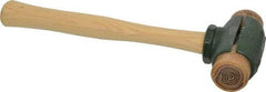 Garland - 2 Lb Head 1-1/2" Face Rawhide Split Head Hammer - 12-1/2" OAL, Wood Handle - Exact Tool & Supply