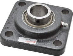 Browning - 1" ID, 3-3/4" OAL x 3-3/4" OAH 4-Bolt Flange - 1,651 Lb Static Cap, 2,801 Lb Dyn Cap, 2-3/4" Btw Mnt Hole Ctrs, Cast Iron - Exact Tool & Supply