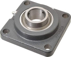 Browning - 1-3/8" ID, 4-5/8" OAL x 4-5/8" OAH 4-Bolt Flange - 3,493 Lb Static Cap, 5,782 Lb Dyn Cap, 3-5/8" Btw Mnt Hole Ctrs, Cast Iron - Exact Tool & Supply