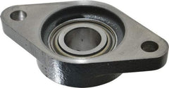 Browning - 1" ID, 4-7/8" OAL x 2-3/4" OAH 2-Bolt Flange - 1,651 Lb Static Cap, 2,801 Lb Dyn Cap, 3-57/64" Btw Mnt Hole Ctrs, Cast Iron - Exact Tool & Supply