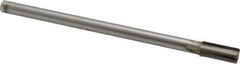 Made in USA - 7/16" Diam, 3/8" Max Diam Straight Shank, 1" Flute Length, Machine Expansion Reamer - Straight Flute, 7" OAL, Right Hand Cut, 4 Flutes, Carbide-Tipped, Bright Finish - Exact Tool & Supply
