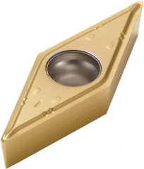 Seco - VBMT332 F1 Grade TS2000 Carbide Turning Insert - TiAlN/TiN Finish, 35° Diamond, 3/8" Inscr Circle, 3/16" Thick, 1/32" Corner Radius - Exact Tool & Supply