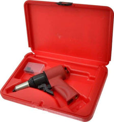 HUCK - 1/8 to 1/4" Pneumatic Rivet Tool Kit - Includes Riveter, 4 Nose Pieces - Exact Tool & Supply