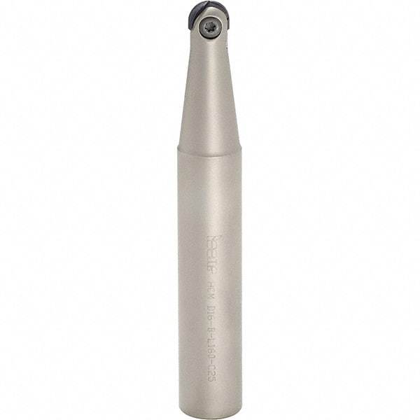Iscar - 5/8" Cut Diam, 3/4" Shank Diam, 6-1/2" OAL, Indexable Ball Nose End Mill - 2-1/2" Head Length, Straight Shank, HCM D.62 Toolholder, HBF-QF, HBR-QF, HCD-QF, HCR Insert - Exact Tool & Supply
