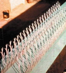 Bird-X - Plastic Bird Spikes - 4-1/2 Inch High x 2-1/4 Inch Wide x 50 Ft. Long x 0.5 Inch Thick - Exact Tool & Supply