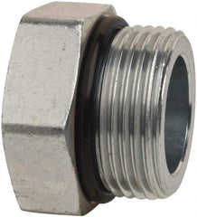 Parker - 1-5/16 - 12 Male Thread, Zinc Plated Steel Industrial Pipe Hex Head Plug - Male Straight Thread O-Ring, 5,500 psi - Exact Tool & Supply
