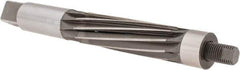 Made in USA - 1-3/8" Reamer Diam, Straight Shank, 4-9/16" Flute Length, Hand Expansion Reamer - Spiral Flute, 10-1/2" OAL, Left Hand Spiral, Right Hand Cut, 10 Flutes, High Speed Steel - Exact Tool & Supply