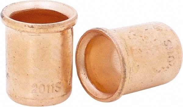 Ideal - 14 to 4 AWG Compatible, Noninsulated, Crimp-On Butt Splice Terminal - Copper - Exact Tool & Supply