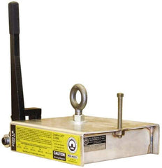 Mag-Mate - 2,200 Lb Load Capacity, Magnetic Lifter - 7" High x 10-1/2" Wide, 2 Poles, For Use with Flats - Exact Tool & Supply