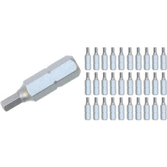 Hex Contractor Grade Insert Bit 2.0mm × 25mm (30 Piece Bulk Pack) - Exact Tool & Supply