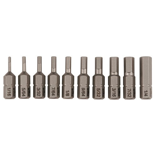 10PC HEX INSERT BIT SET - Exact Tool & Supply