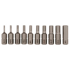 10PC HEX INSERT BIT SET - Exact Tool & Supply
