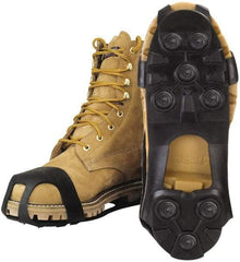 Winter Walking - Size 2XL, (Women's Size XL) Overshoe Cleat - Grit Traction, Gray - Exact Tool & Supply