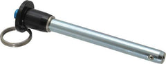 Gibraltar - 5/16" Diam, 2-1/2" Usable Length, Button Handle, Quick Release Pin - Grade 4130 Steel, Zinc-Plated Finish - Exact Tool & Supply